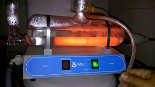 simple distillation water process  distillation chemistry on laboratory  distillation apparatus [upl. by Ecirtnahc]