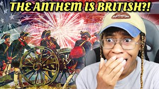 AMERICAN REACTS TO US NATIONAL ANTHEM BEING BRITISH DRINKING SONG quotANACREONquot 😭 [upl. by Adnalra]