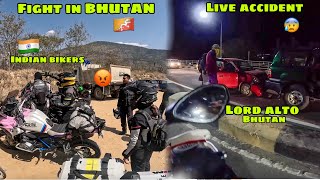 INDIAN🇮🇳 Bikers fight in BHUTAN🇧🇹 PARO and LORD ALTO ka Live Accident 😰 18 Video Ep08 [upl. by Akimad425]