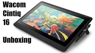 Unboxing BRAND NEW Wacom Cintiq 16 2019  Setup amp First Impressions plus Drawing Demo [upl. by Streeter534]