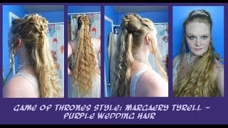 Game of Thrones Style Margaery Tyrell  Purple Wedding Hair [upl. by Eryt]