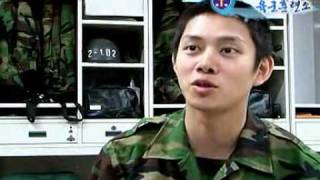 Eng Sub 110929 Heechuls interview in the army [upl. by Siravrat]