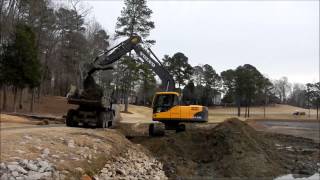 Volvo 160CL Excavator Loading Sand [upl. by Schott]