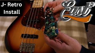 John East JRetro Jazz Bass Preamp Install Easy Install and no solder required [upl. by Ydda]