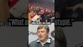 Kirby Smart had harsh words for one of his players celebrating on field after loss cfb georgia [upl. by Manfred]