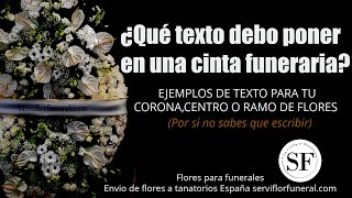 Frases para corona flores funerarias [upl. by Janot]