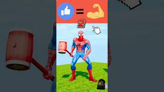 Who is Stronger Hammer Challenge Spiderman vs Hulk vs Joker gta spiderman shorts youtubeshorts [upl. by Snodgrass413]