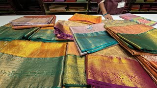 💥💥Kanchipuram Pachiyappas silks Diwali collection starting 399₹ tissue silk sarees kalamkari cotton [upl. by Nylirehc17]