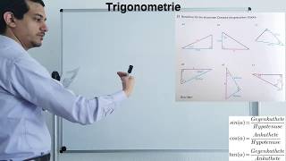 Mathe 10 Klasse Trigonometrie in 90° Dreieck Winkel  Seite Bestimmen 2 [upl. by Seuqramed809]