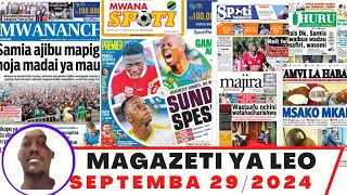 Magazeti ya leo Septemba 292024 jumapili asubuhimagazeti ya michezo leo asubuhi ijumapiliYanga [upl. by Ifok]