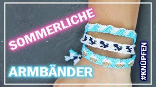 3 sommerliche Armbänder 🌊 knüpfen 🍦 easy DIY [upl. by December]