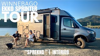 WINNEBAGO EKKO SPRINTER INTERIOR TOUR  OUR NEW SPREKKO travel [upl. by Dewayne]