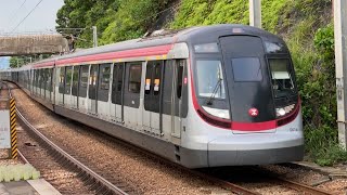 Hong Kong MTR East Rail Line Hyundai Rotem RTrain EMU Hung Hom  Mong Kok East [upl. by Isak]