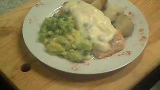 salmon with white sauce [upl. by Cavil898]