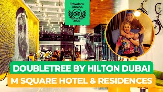 DOUBLETREE BY HILTON DUBAI M SQUARE HOTEL amp RESIDENCES TOUR  BEAUTIFUL AND HIGHLY RECOMMENDED [upl. by Akimas]