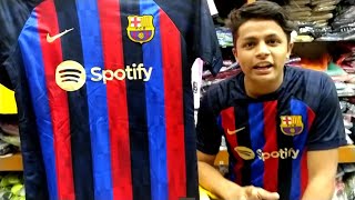 2223 BARCA HOME KIT  LATEST FOOTBALL KIT  SPORTS PLAZA [upl. by Olcott]