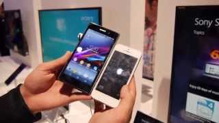 Sony Xperia Z1 Smartphone Hands On amp Comparison [upl. by Lenuahs]