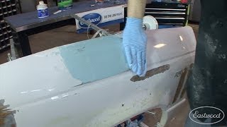 How To Apply Body Filler  Mixing Spreading Sanding amp Tips  Part 2 of 3  Kevin Tetz at Eastwood [upl. by Jat948]