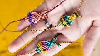 Pulsera de pez en macrame facil y rapida  MACRAME FISH TUTORIAL [upl. by Heymann]