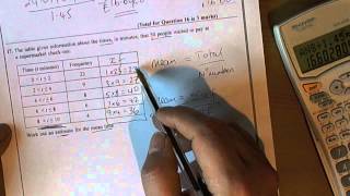 Estimated Mean Average Calculation for Grouped Frequency Table  Unit 1 GCSE Mathematics [upl. by Atnek]