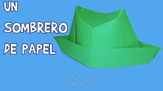 🎩 como hacer un sombrero de papel papiroflexia origami facil ❤️ Mi Denali [upl. by Nevetse]