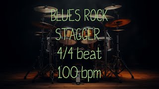 44 Drum Beat  100 BPM  BLUES ROCK STAGGER  Lets Jam [upl. by Horst]