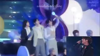 TXT HYUNG LINES Reaction to MAKNAES Stage ENDLESS RAIN [upl. by Amata]