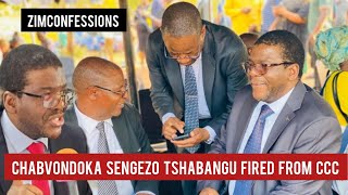 Chabvondoka Sengezo Tshabangu Fired From CCC [upl. by Dnalrah]