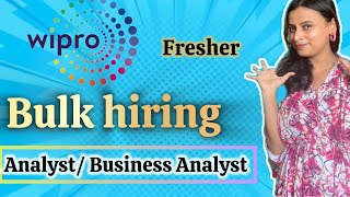 ‼️Wipro is BULK HIRING for DATA ANALYST BUSINESS ANALYST roles  04years exp [upl. by Deborath]