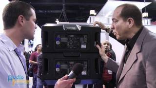 QSC KLA Series Fixed Arcuate Active Line Array System KLA12  NAMM 2012  AudioSavings [upl. by Wenn]