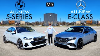 BABY FLAGSHIPS  NEW 2024 BMW 5Series vs 2024 Mercedes EClass Comparison [upl. by Windy]