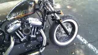 Harley forty eight white wall tires DK custom tank lift [upl. by Cowen]