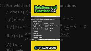 Master Relations And Functions In AP Precalculus 04 math maths algebra [upl. by Jar]