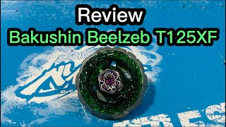 Review Bakushin Beelzeb T125XF  Metal Fight Beyblade メタルファイトベイブレード [upl. by Sakul347]