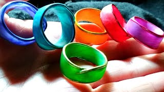 Polymer clay colorful rings [upl. by Oiratno]