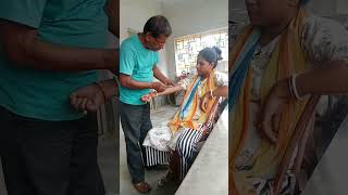 Blood test korte giye viralvideo bloodtest pregnancy [upl. by Kevan341]