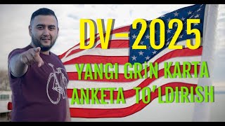 YANGI GRIN KARTA 2025 ANKETA TOLDIRISH YORIQNOMASI [upl. by Nylatsirhc]