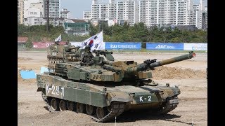 South Korea K2 Black Panther K1A1 main battle tank K1 AVLB review at DX Korea 2018 [upl. by Adair444]