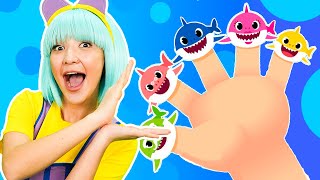 Baby Shark Finger Family  Kids Songs  TigiBoo [upl. by Anoyek]