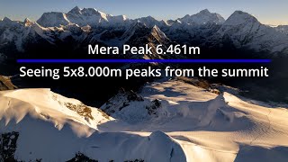 Mera Peak 6461m Summit by Drone  The best summit view in the world  4k [upl. by Lalaj]