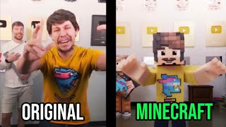 MrBeast Meme Original vs Minecraft [upl. by Adnylg]