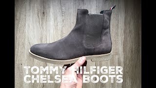 Tommy Hilfiger Chelsea Boots ˋSteel grey´  UNBOXING amp ON FEET  fashion shoes  2017  HD [upl. by Feliks]