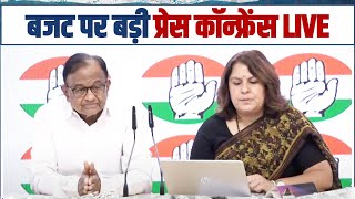 LIVE Congress party briefing by Shri P Chidambaram and Ms Supriya Shrinate at AICC HQ  Budget 2024 [upl. by Iznyl]