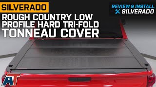 20192020 Silverado 1500 Rough Country Low Profile Hard TriFold Tonneau Cover Review amp Install [upl. by Elletsirk]