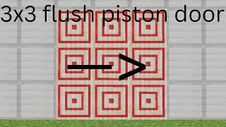 How to make a 3x3 flush piston door bedrock 12131 [upl. by Dickinson798]