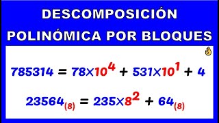 DESCOMPOSICION POLINOMICA POR BLOQUES [upl. by Koa]