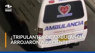 Denuncian que tripulantes de ambulancia abandonaron a paciente en un andén de Bogotá [upl. by Dloniger]