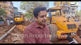 Goan Reporter News Utpal Parrikar Inspecting Smart City Panjim ongoing work in St Inez [upl. by Mirabel]