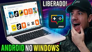 Novo EMULADOR ANDROID da MSI para o Windows  VEJA COMO USAR [upl. by Suryc]