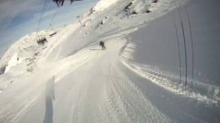 Race Ski vs Snowboard HD 720p [upl. by Fionna]